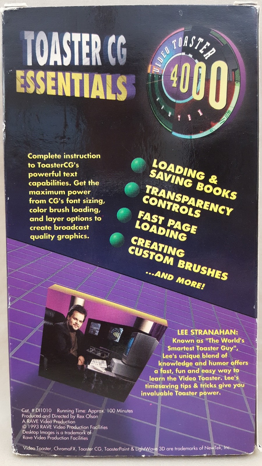 TOASTER CG ESSEANTIALS - VHS Tutorial Tape ©1993 for Amiga NewTek Video Toaster