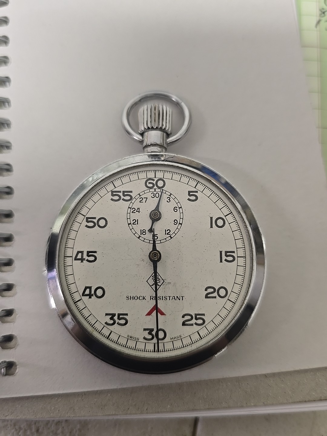 Vintage SGA Capt & Co. Swiss Made Shock Resistant Pocket Stop Watch