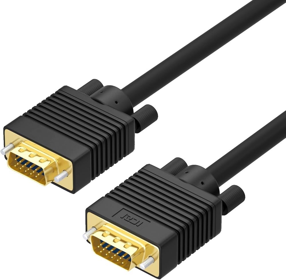 VGA to VGA Monitor Cable Male to Male (6 Feet /1.8M) High Resolution Cord Tv
