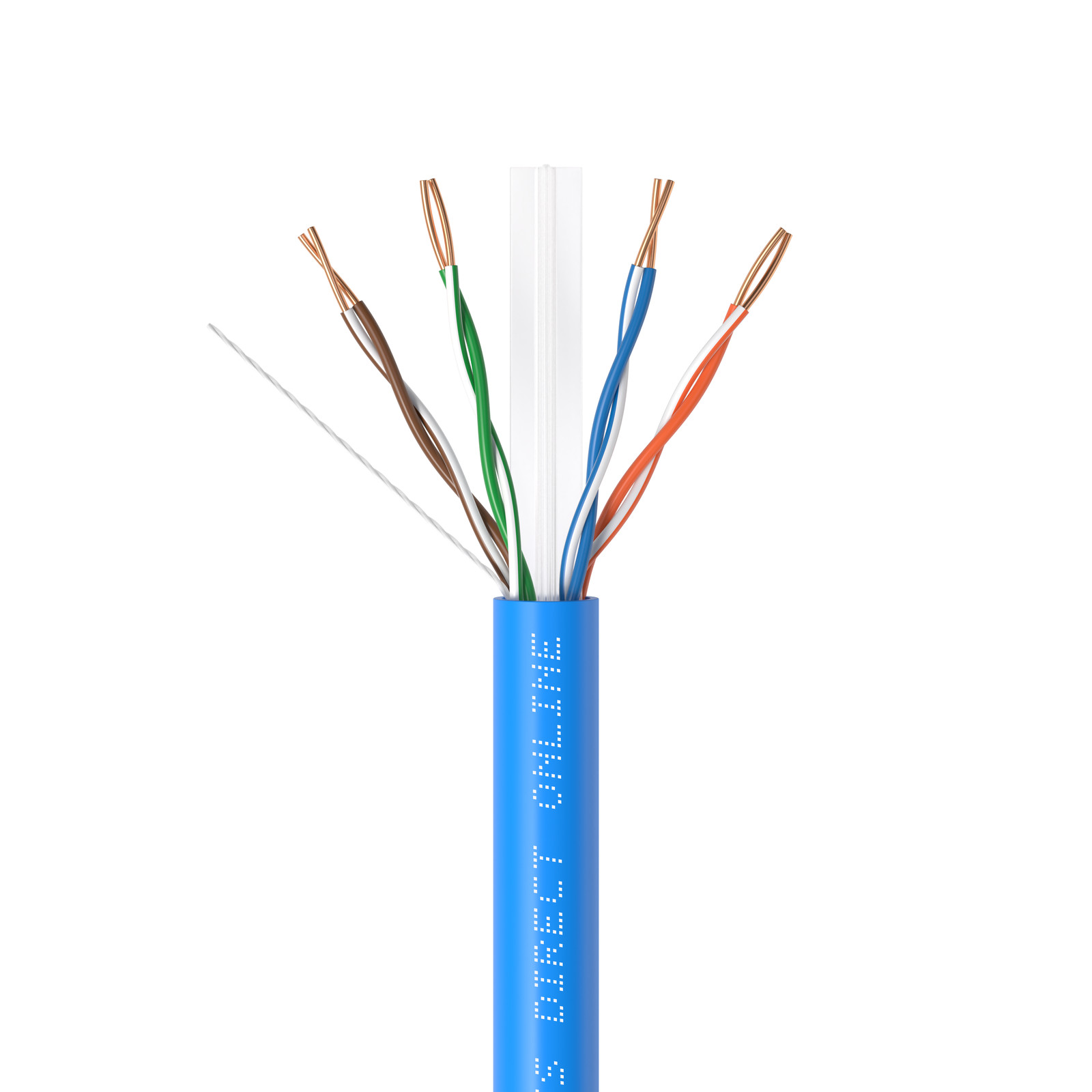 500/ 1000ft CAT6 Cable 23AWG Bulk Solid Network Wire White Blue Gray Black Green