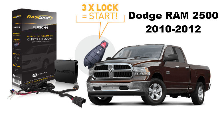 Flashlogic Remote Start for 2010 RAM 2500 Diesel Pickup w/Plug And Play Harness