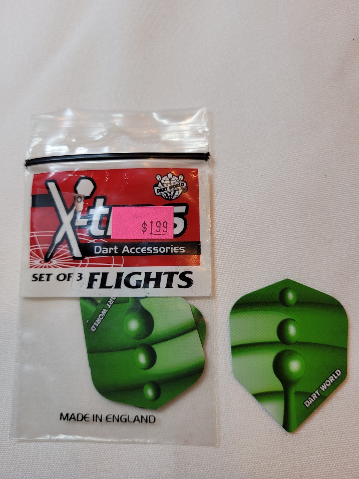 Dart World Green Paint Drip STANDARD Dart Flights 1 set of 3 NEW OLD STOCK