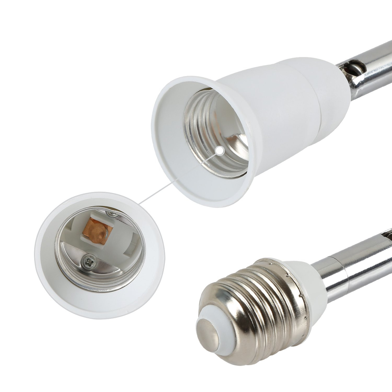 Light Socket Extender 90 Degree Adjustable E26 E27 Bulb Adapter Converter