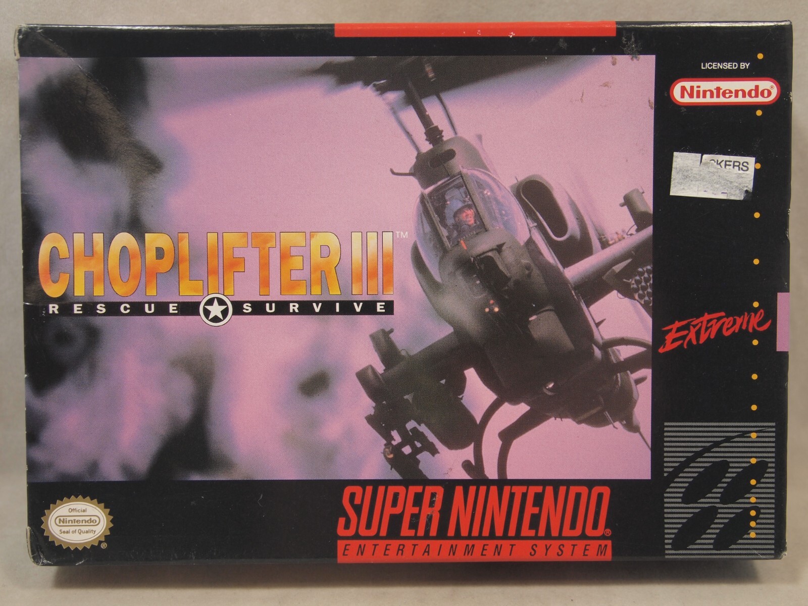 Choplifter III (Super Nintendo | SNES) Authentic BOX ONLY