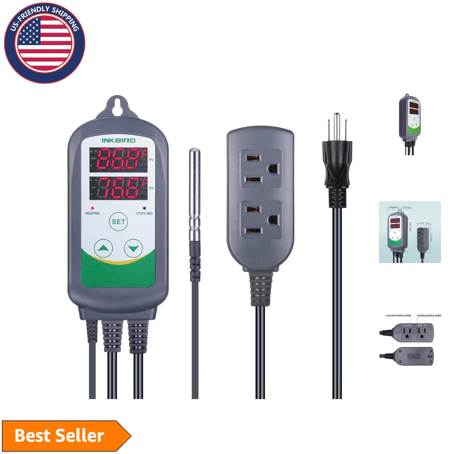 ITC-308 Digital Temperature Controller for Refrigeration and Heating