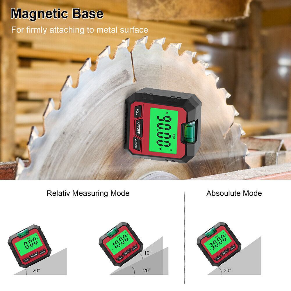 Magnetic Digital Level Box LCD Angle Finder Protractor Inclinometer Bevel Gauge3