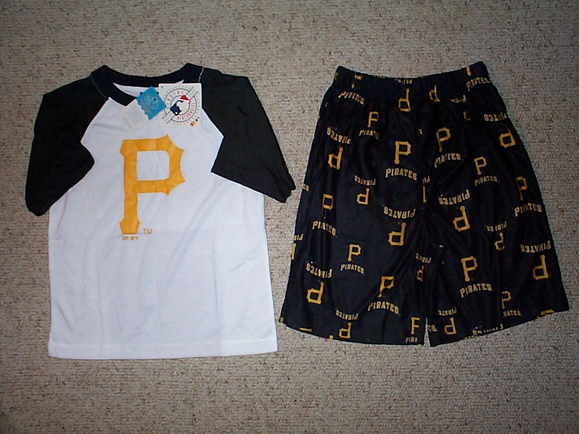 ($34) Pittsburgh Pirates mlb Baseball Jersey Pajama PJ's Set YOUTH KIDS BOYS (7)