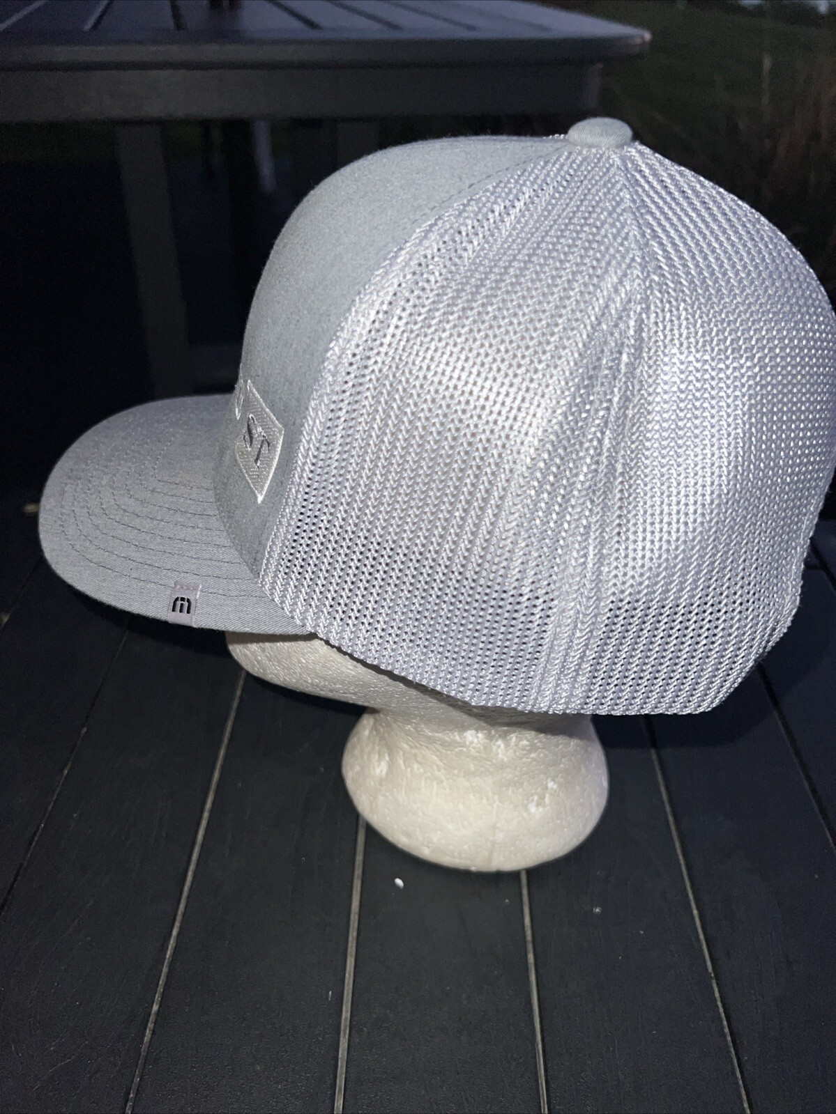LAKE ST Gray Trucker Hat Cap Snapback Yupoon Flexfit Tech EUC