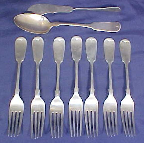 6 Vintage Matching Fork DR & S BP Silverplate Dinner Butter Knife Spoon Rogers