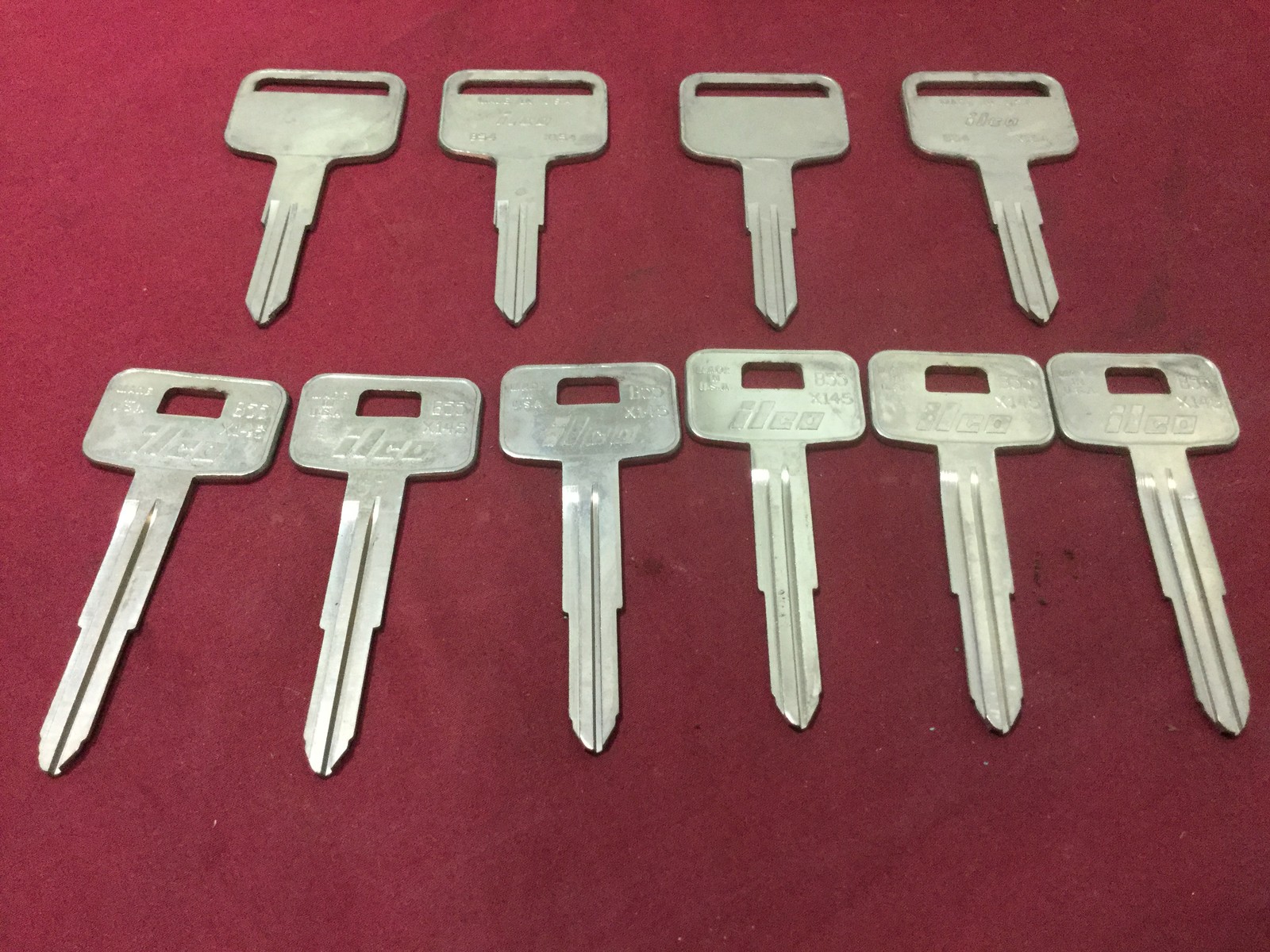 Chevy/GMC/Isuzu by Ilco Automotive Key Blanks, B55 & B54, Set of 10 -Locksmith