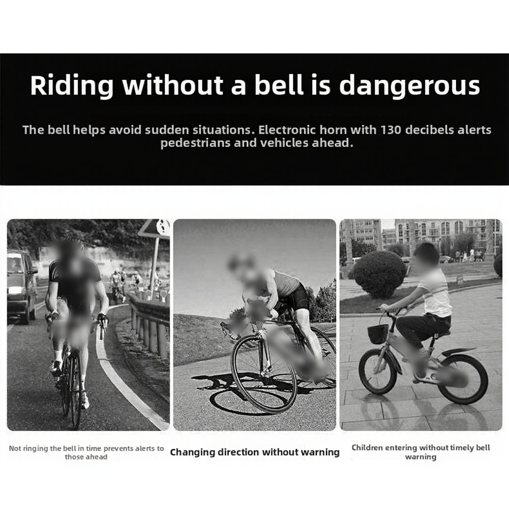 Electric For Horn with Rechargeable Battery for Mountain and Folding Bikes