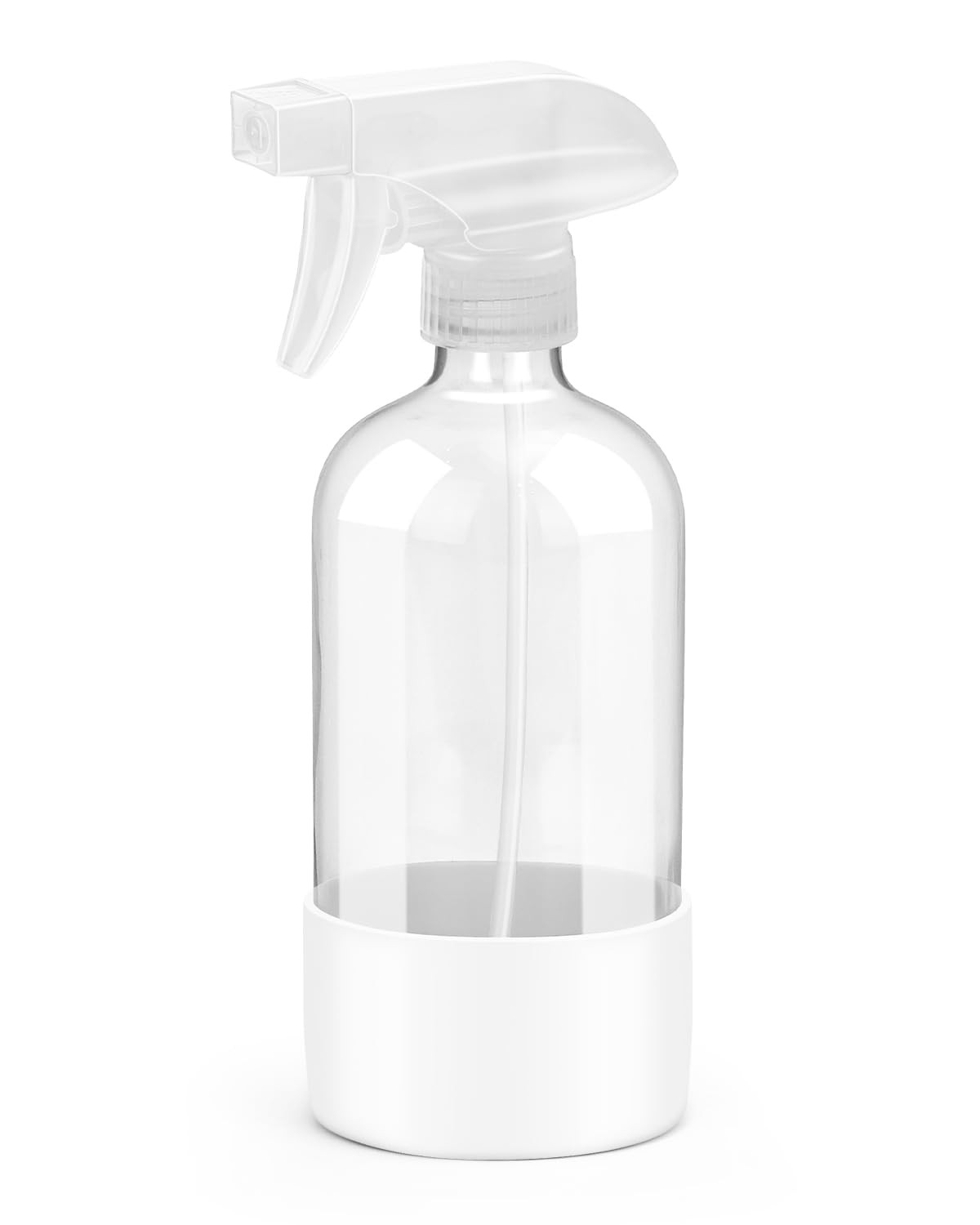 1 Pack 16oz Glass Spray Bottles Refillable Containers with Silicone Sleeve