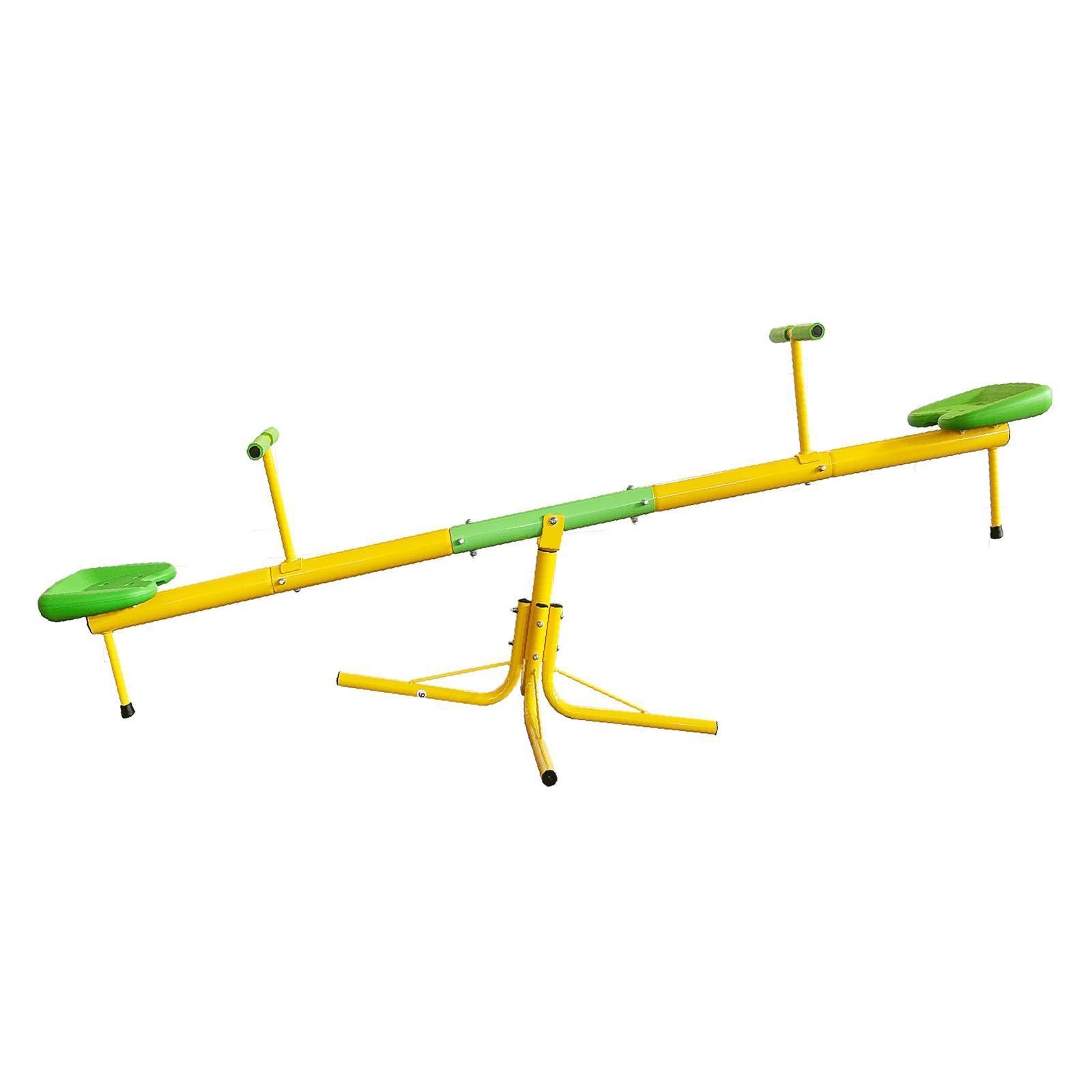 Kids Outdoor Seesaw with 360° Rotation - Steel Playground Equipment for Balance