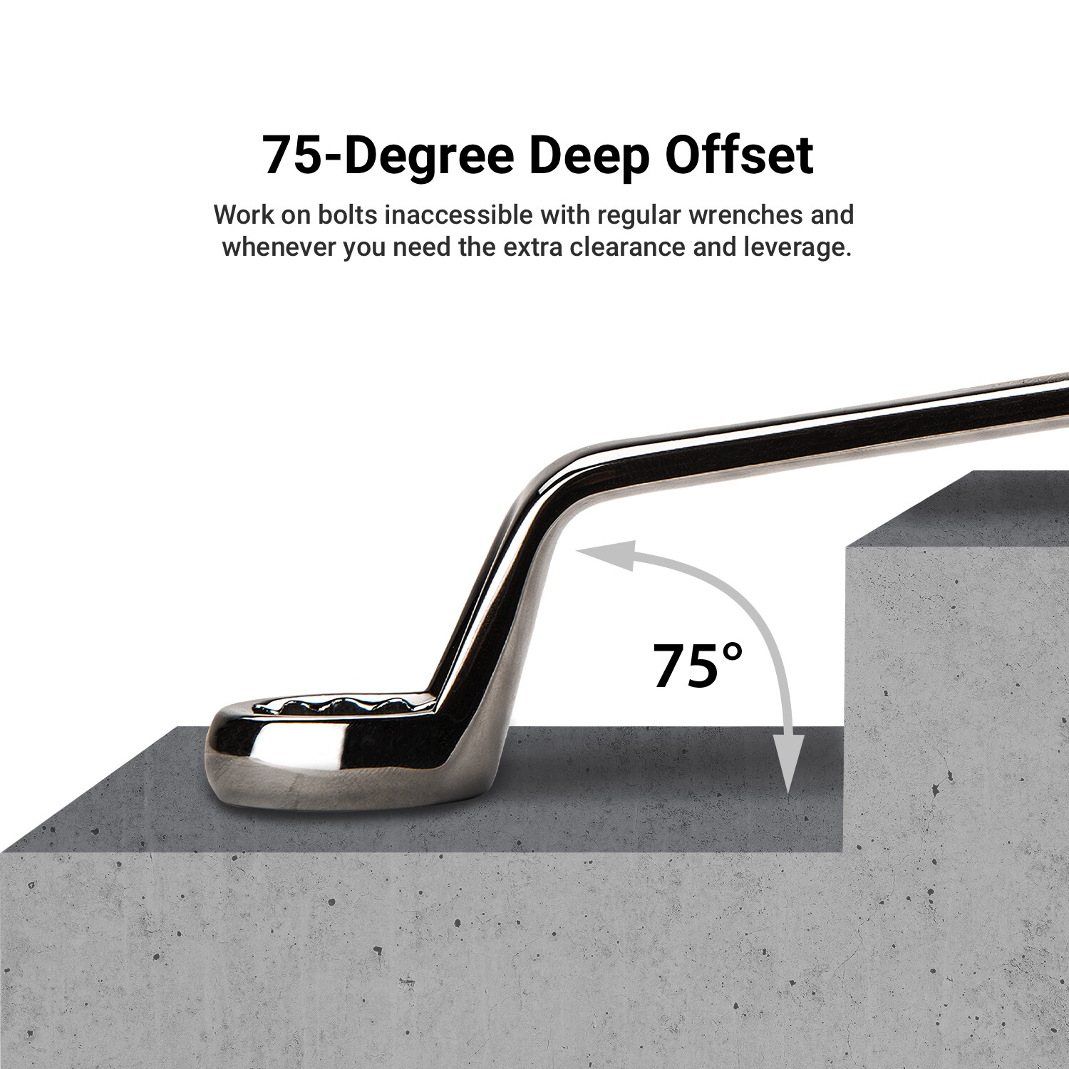 Capri Tools 75-Degree Deep Offset Double Box End Wrench