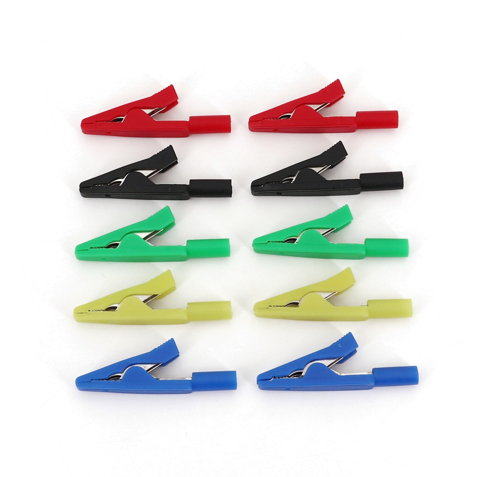 10Pcs Brass Insulated 41mm Mini Alligator Clip for 2mm Test Probes Banana Plugs
