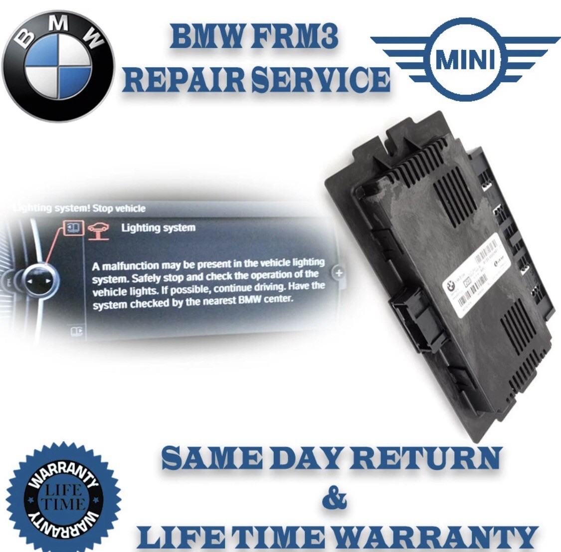 FRM3 Footwell Module BMW MINI REPAIR SERVICE FAST TURNAROUND SAME DAY