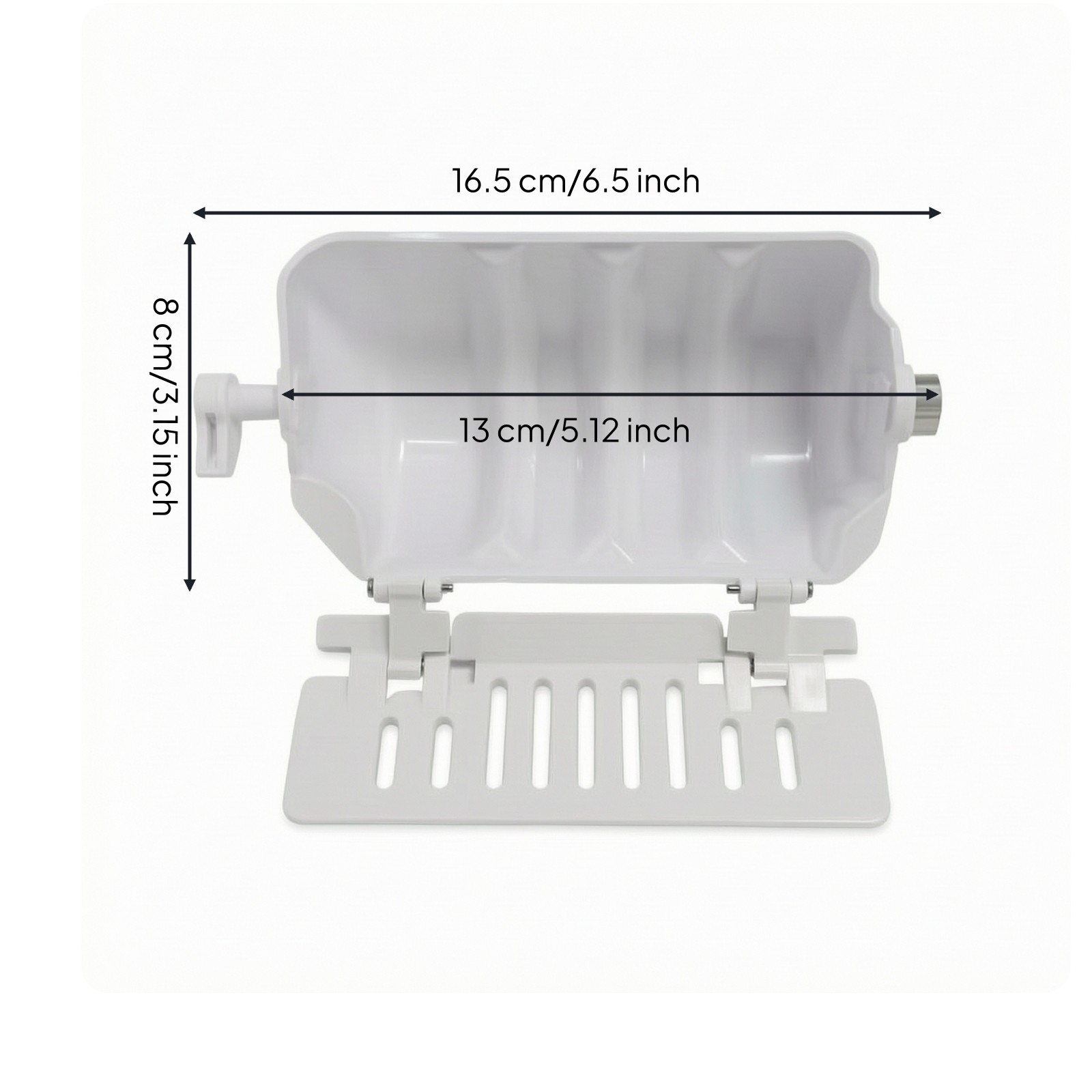 Accessory Rectangular Ice Maker Box with Drainage Slots Slim for Kitchen