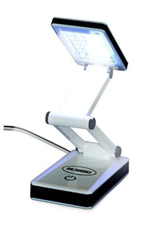 LED Lamp for Desk - Collapsible, Portable from Home to Office White