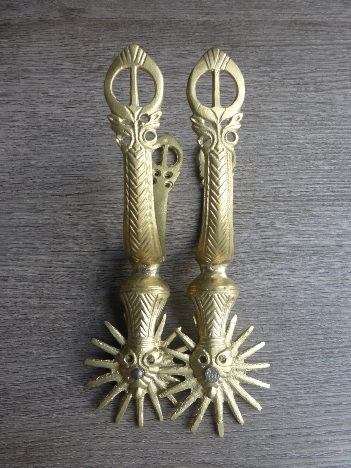 Peruvian Colonial Style Boot Spurs - New set of Brass  Spurs