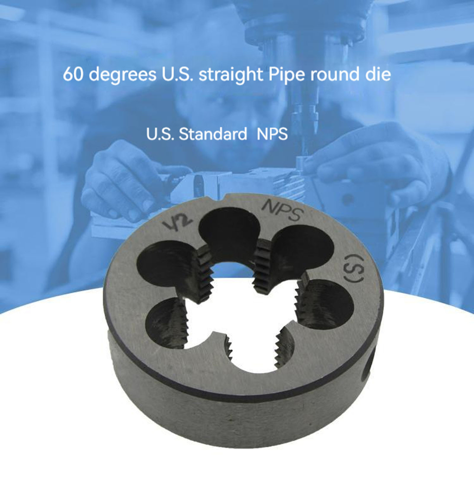 New 3/4" - 14 NPS Straight Pipe Die 3/4 - 14 TPI