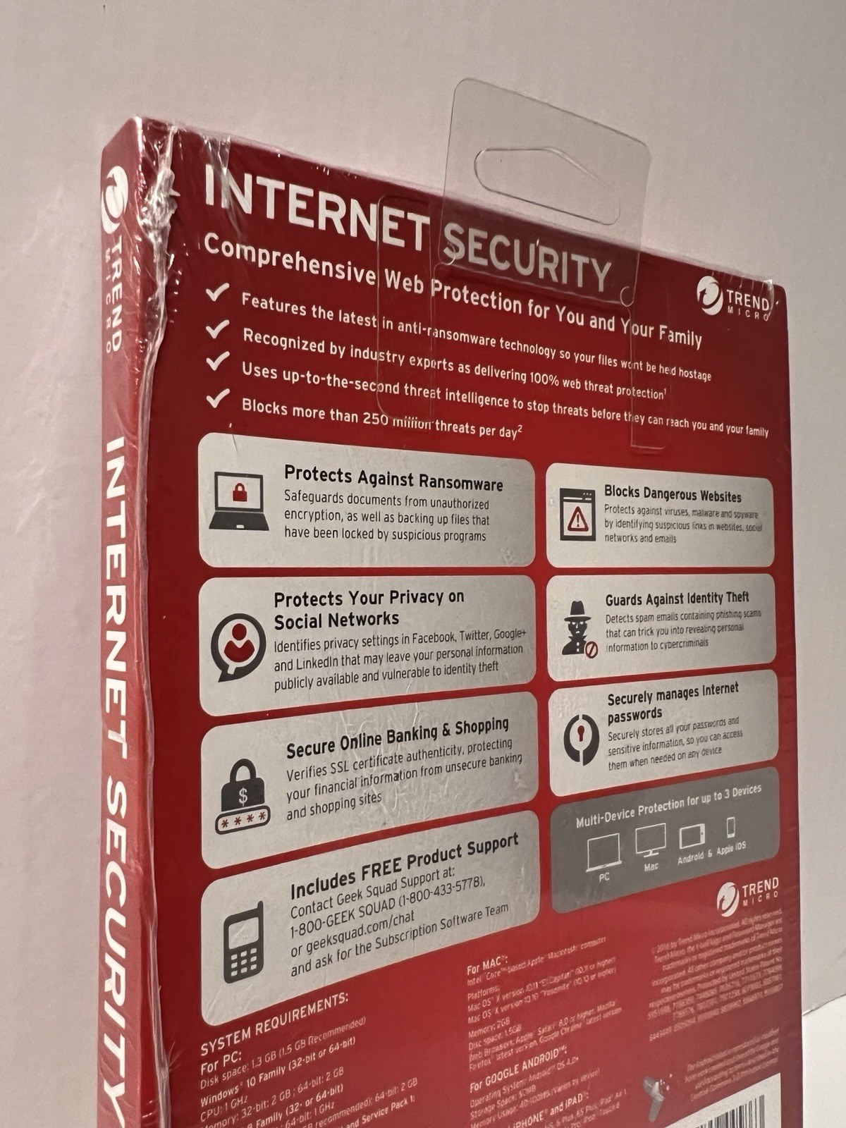 New Trend Micro Internet Security Advanced Online Protection - 3 Devices Sealed