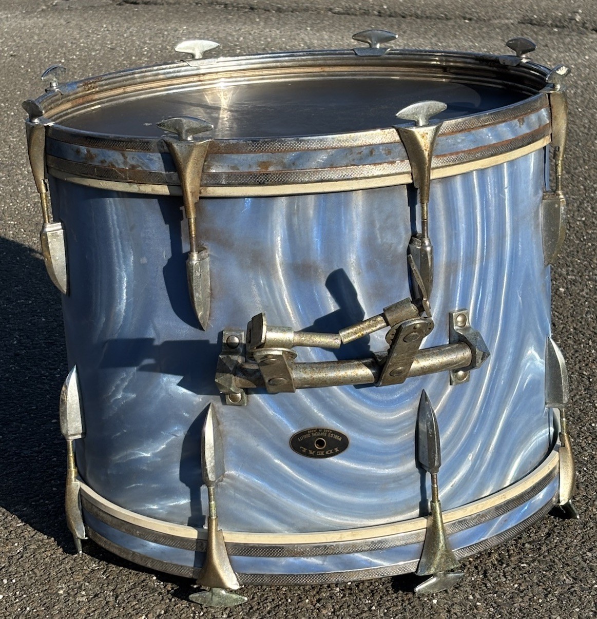 IDEAL Vintage 1960s MIJ 20” 8 Lug Blue Swirl Bass Drum