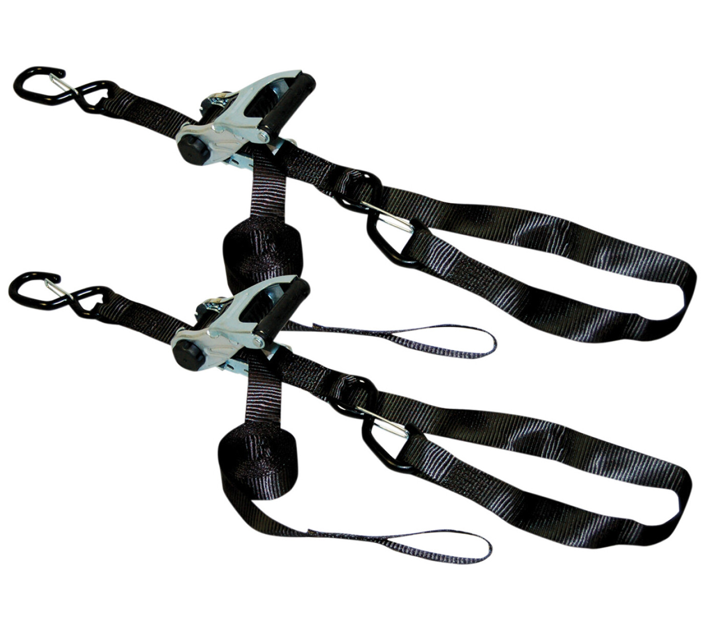 Ancra X-Series 1.25" x 96" Ratchet-Style Black Tie Downs 2pk (XR108-2P)