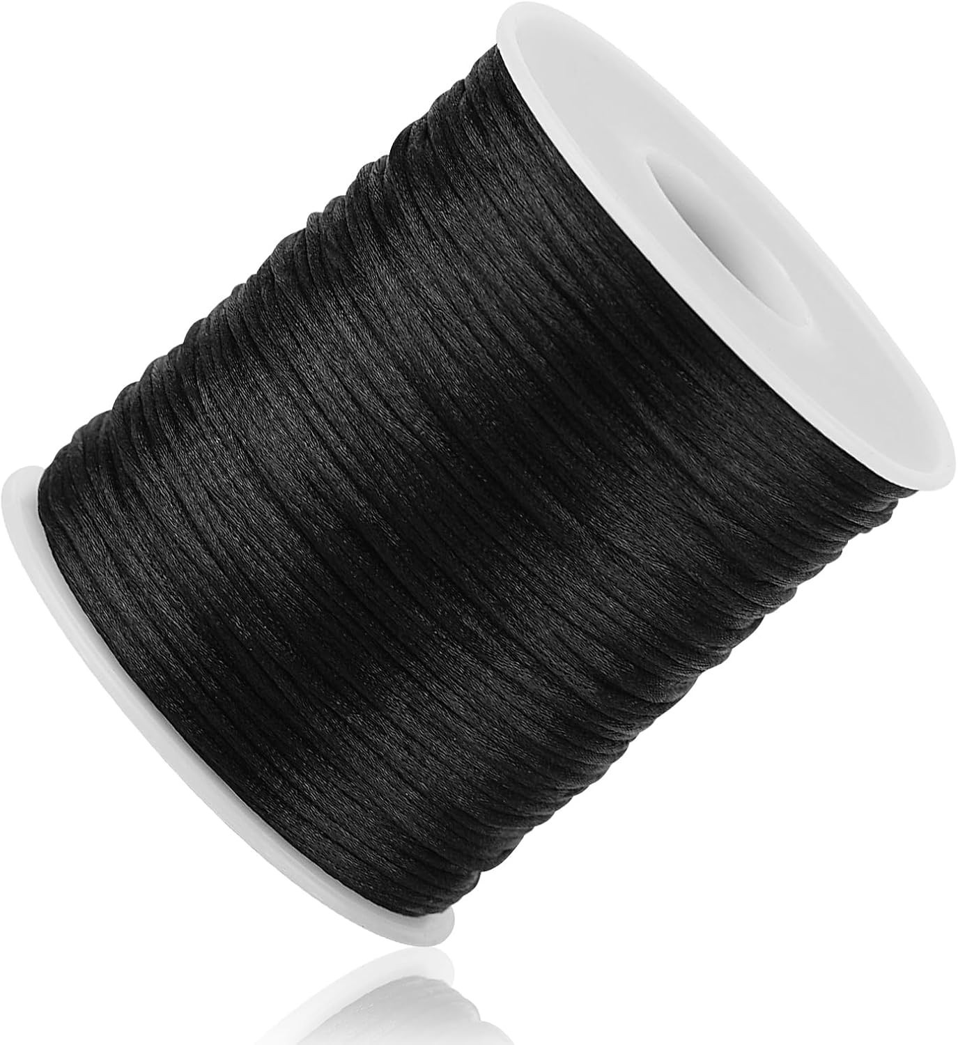 Black Nylon String Cord - 1MM 100 Yards Black Twine, Bracelet String for Brac...