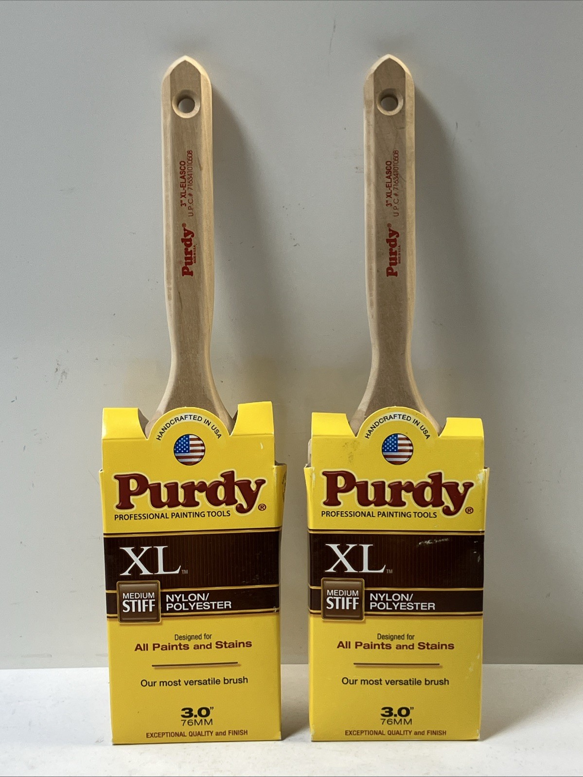 Lot Of (2) Purdy 3 in. W Flat  XL Trim Paint Brush Nylon Polyester