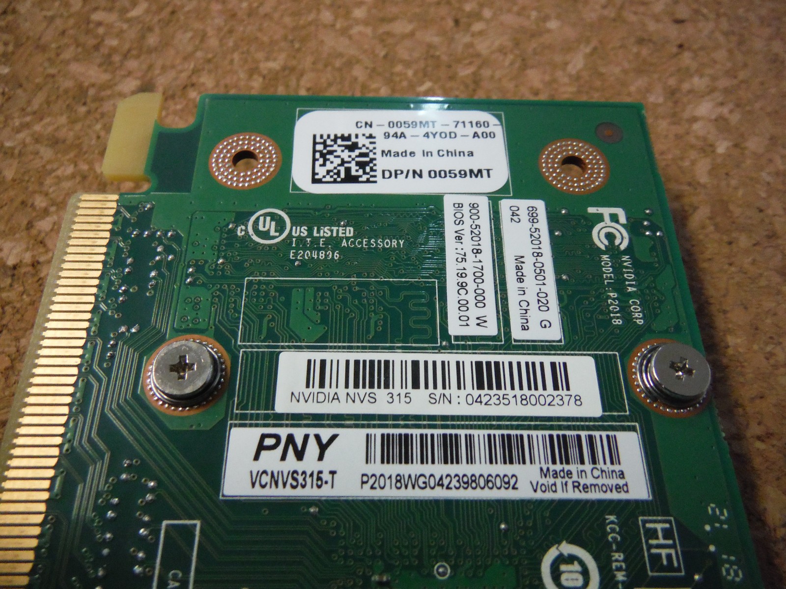 NVIDIA NVS 315 Graphics Card (Dell)