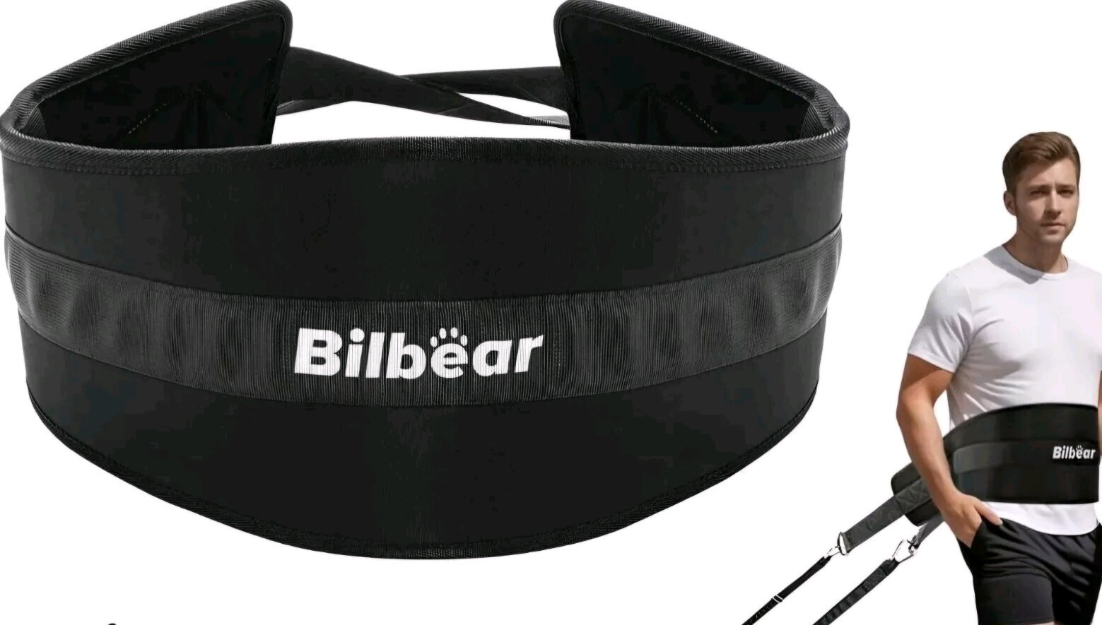 Sled Pulling Belt,Adjustable Sled Training Waist Belt, BELT ONLY