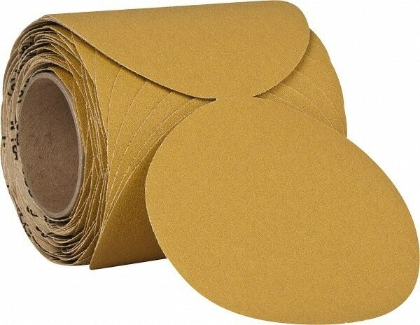 100 Count 3M5" Diam, 120 Grit Aluminum Oxide Adhesive PSA Disc Fine Grade, Go...