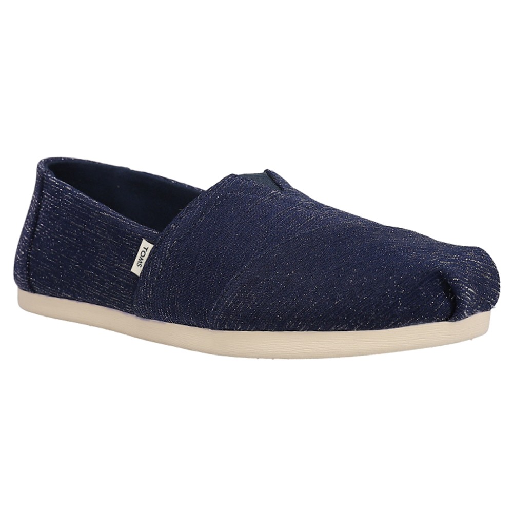 TOMS Alpargata Slip On Womens Blue Flats Casual 10016752T