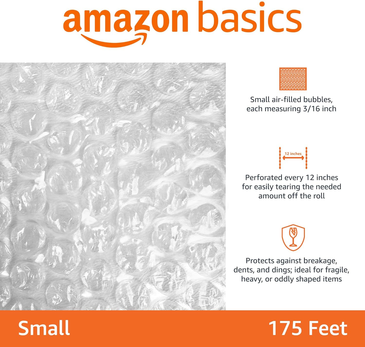 Bubble Wrap for Moving, Packing, Shipping and Storage, Perforated Protective Cus