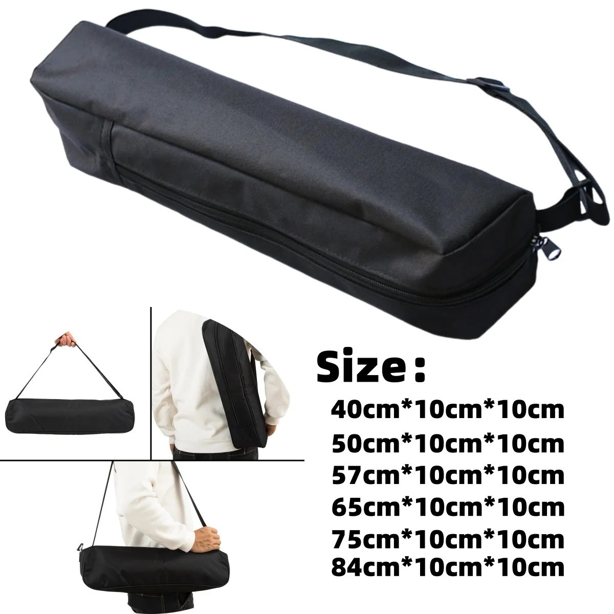 Portable Tripod Carrying Bag with Strap for Microphone & Camera Stands (40-84cm)