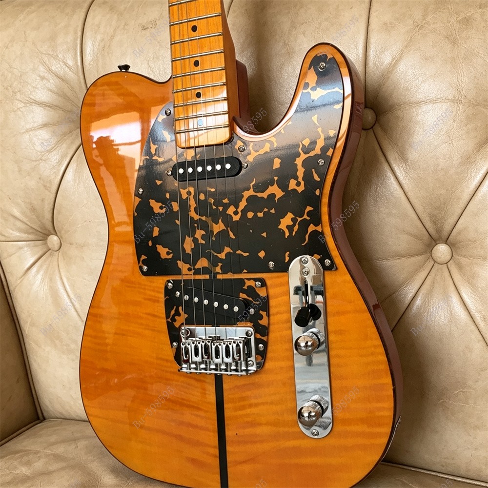 Mad Cat Solid Electric Guitar Stainless Fret Maple Neck Orange Fast Shipping