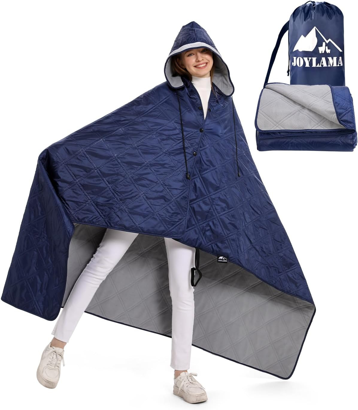 Outdoor Camping Blanket, Fleece Waterproof Stadium Blanket with Protable Bag, Li