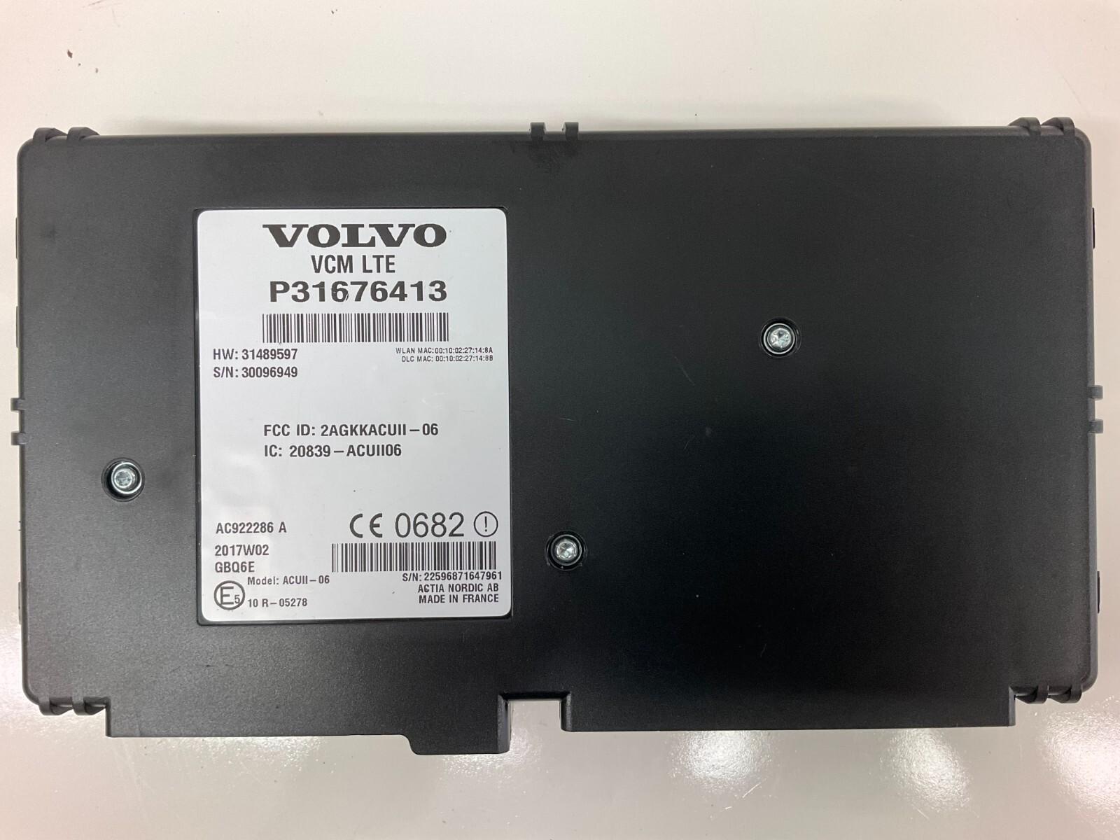 18-20 Volvo S90 Communication Connectivity Module 31676413 31489597