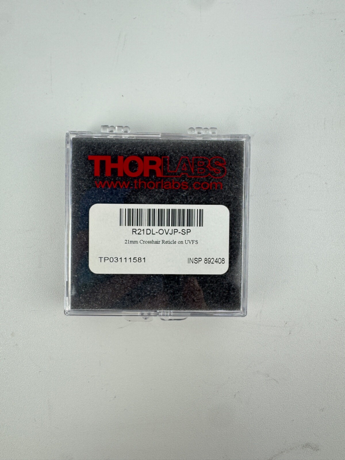 Thorlabs R21DL-OVJP-SP 21mm Crosshair Reticle on UVFS