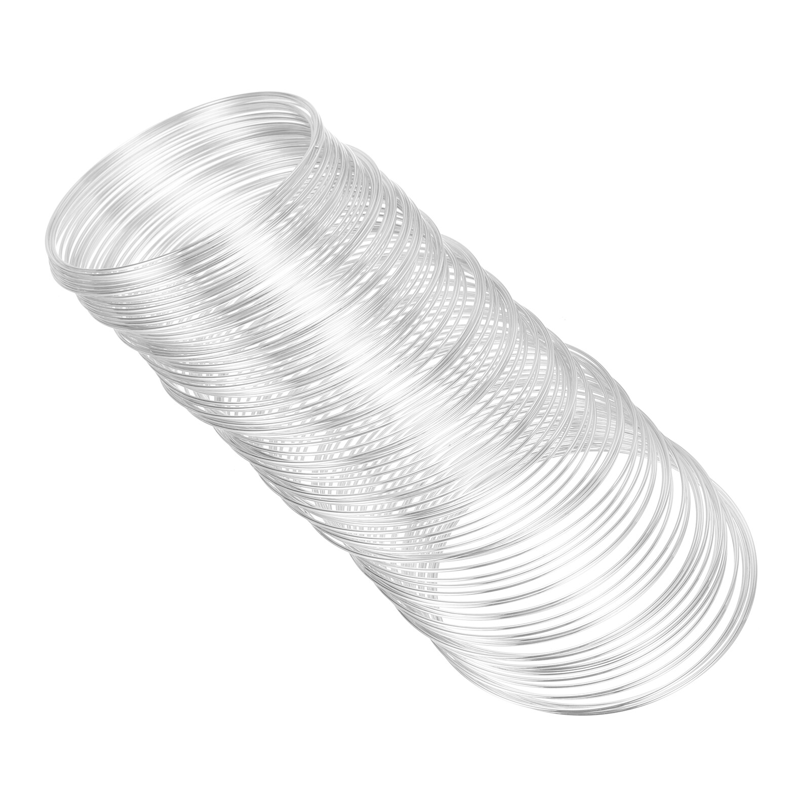 100 Loops Memory Wire, 1pcs 0.8mm 20 Gauge Jewelry Wire Steel, Silvery