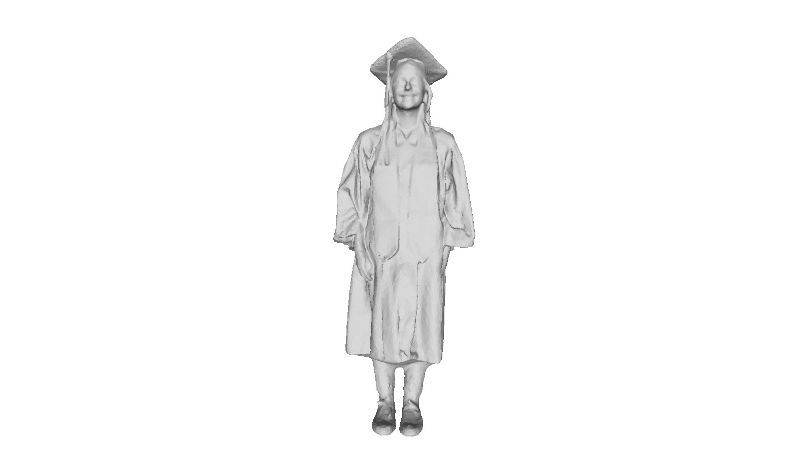 Printle Y Femme 044--Young Woman Graduate Student Figure for Dioramas Train Sets