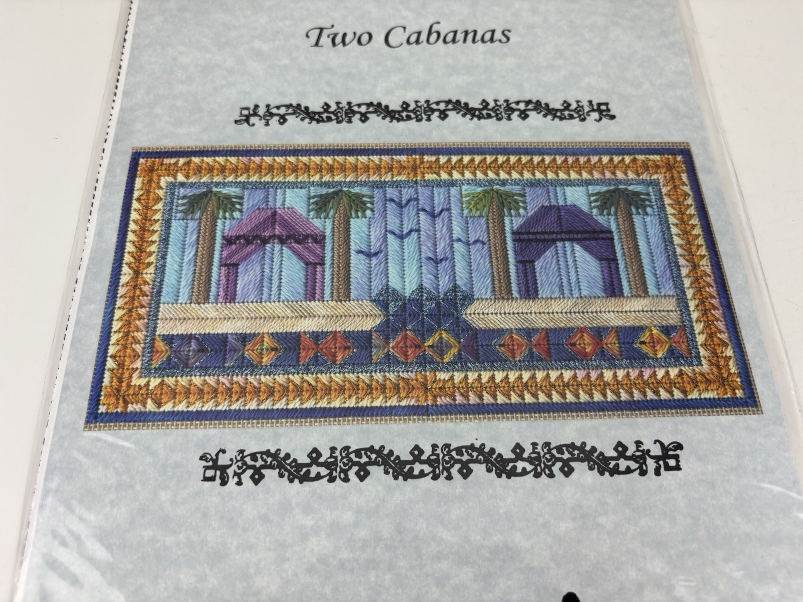From Nancy’s Needle Quilt Series Two Cabanas Needlepoint Pattern 1S