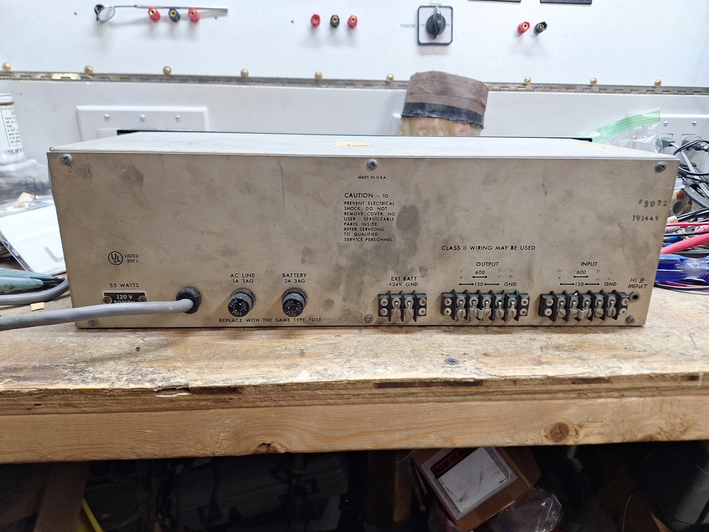 Vintage Altec 9860A Active Equalizer W/ altec rack.