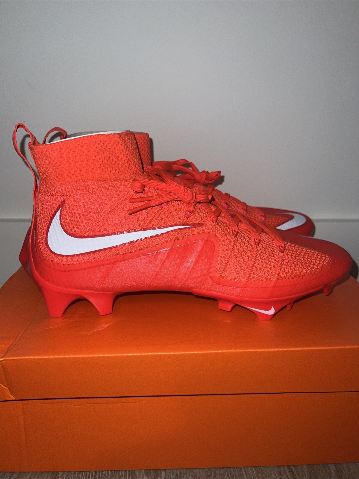 Nike Vapor Edge 360 Untouchable Football Cleats Crimson Orange Red FQ0235-600