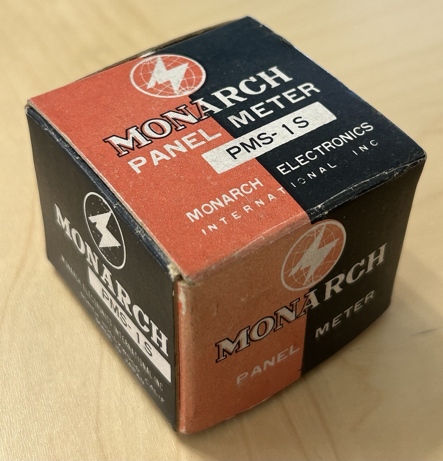 Vintage Monarch Panel Meter PMS-1S Made In Japan w/ Box UNTESTED