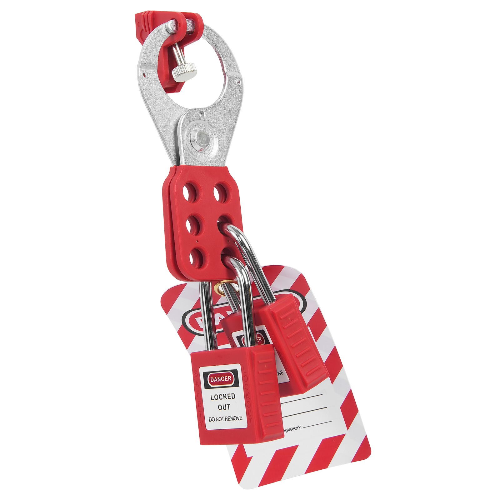 VEVOR 59 PCS Electrical Lockout Tagout Kit Safety Padlocks Hasps Tags Ties Locks