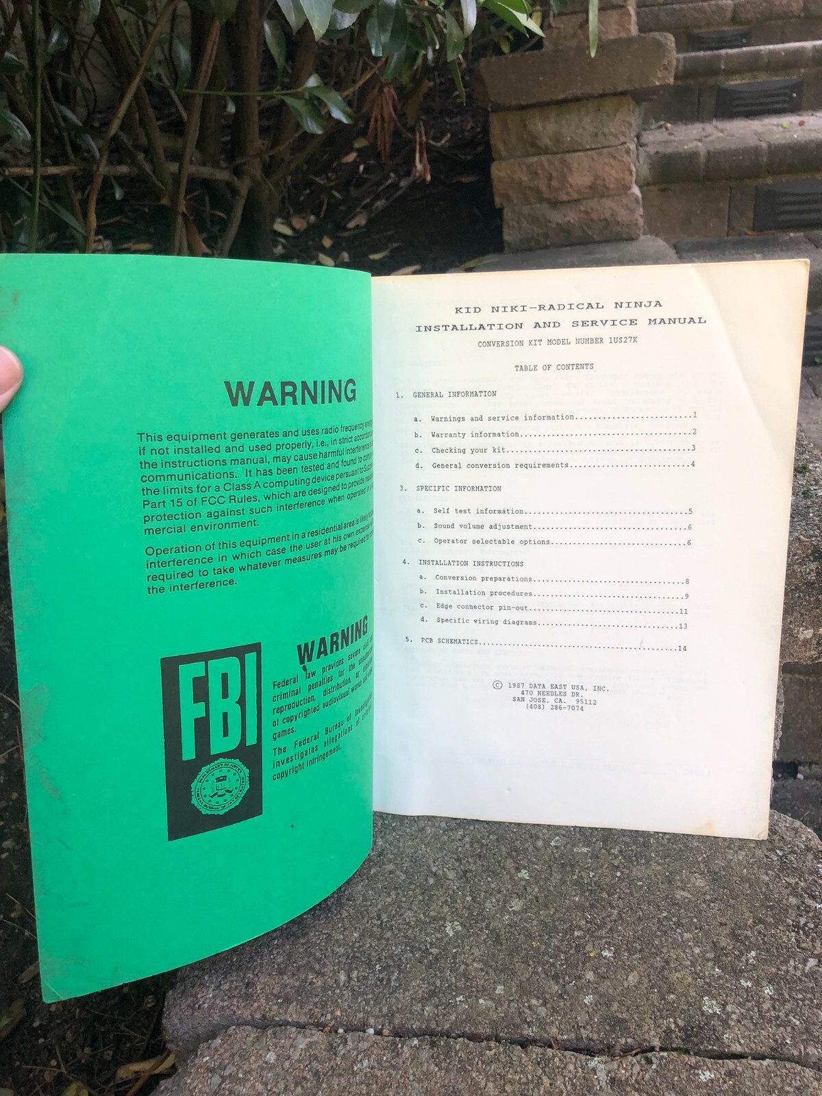 Kid Niki Radical Ninja by Data East Arcade Conversion Kit Installation Manual