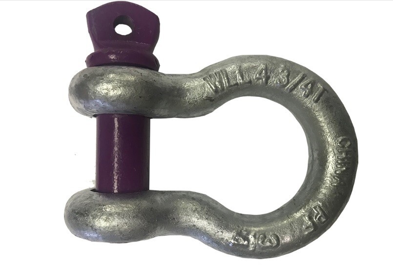 Warrior 2100 7/8" Cast Iron D-Ring Clevis Shackle for offroad buggy Jeep Bronco