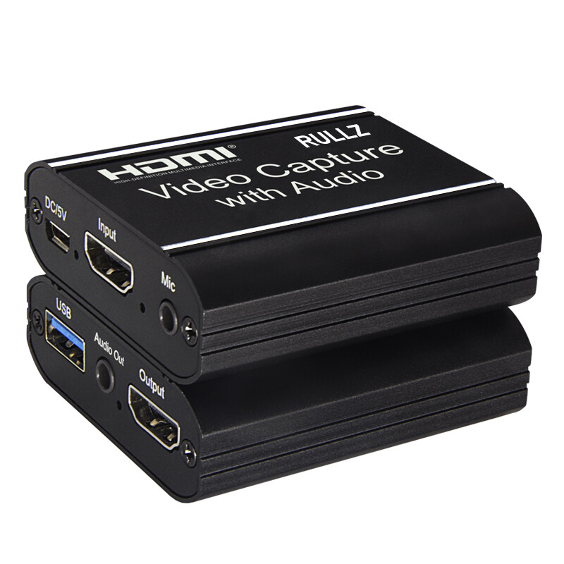 4k HDMI to USB 2.0 Video Capture Card Screen Record Game Live Streaming Mic Loop