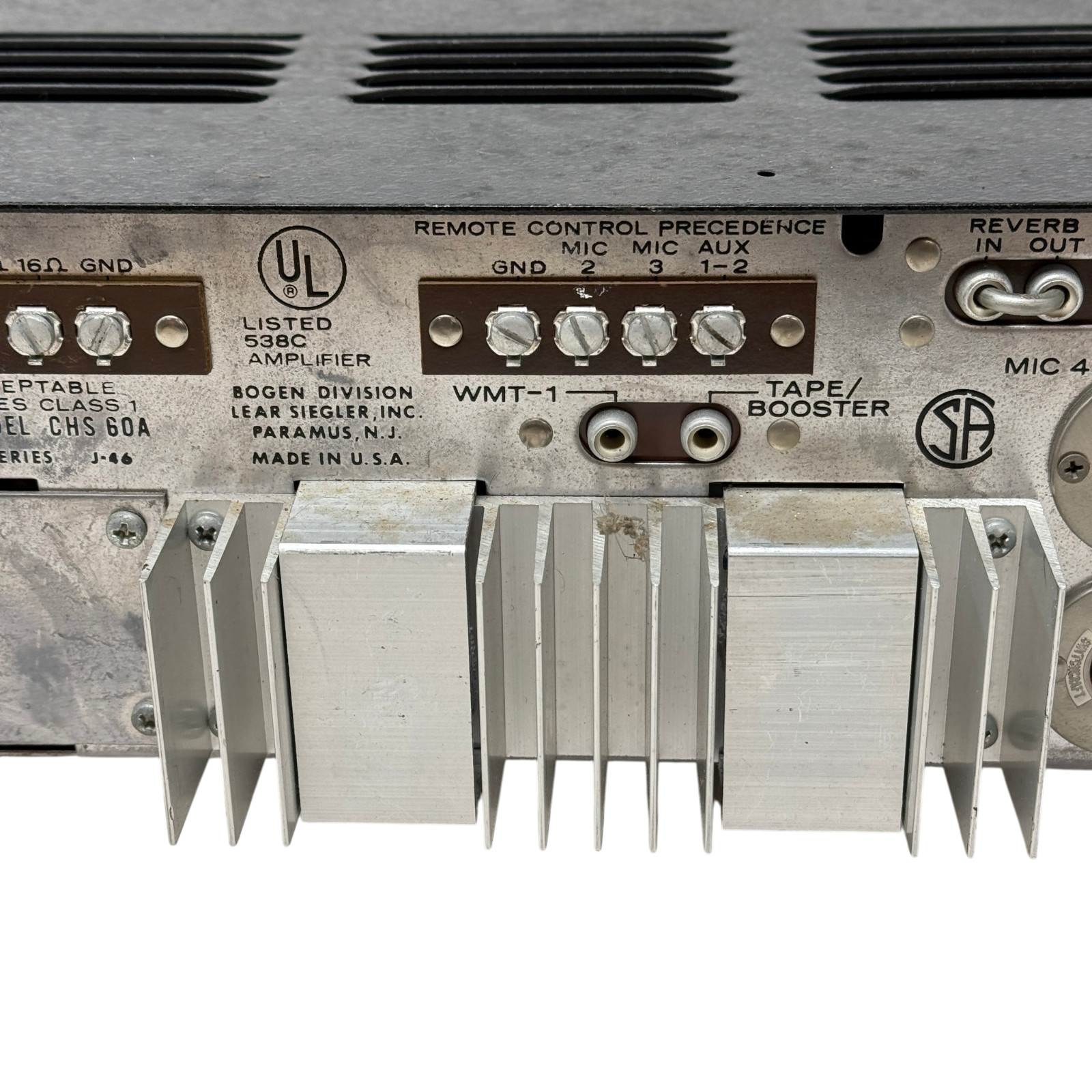 Bogen CHS-60A Flex-Pak Solid-State PA Public Address Amplifier Powers On
